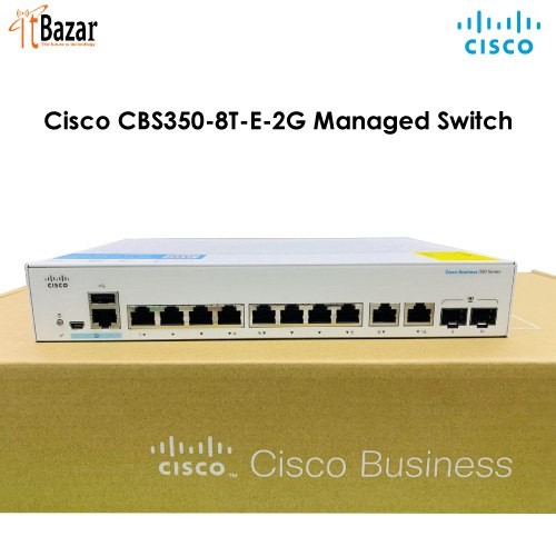 Cisco CBS350-8T-E-2G Managed Switch | 8 Port GE | Ext PS | 2x1G Combo