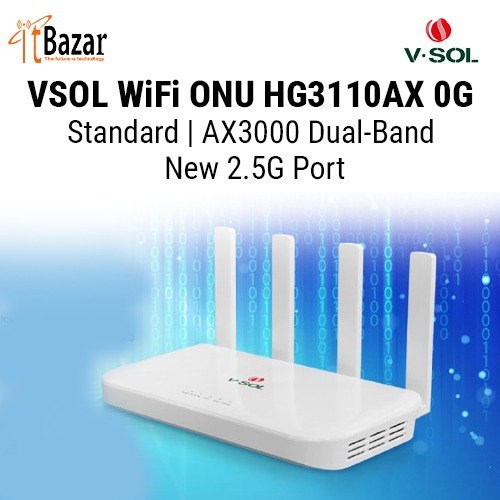 VSOL WiFi ONU HG3110AX 10G Standard  AX3000 Dual-Band  New 2.5G Port