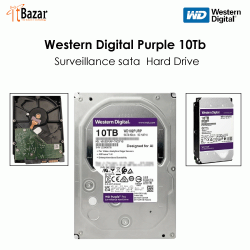 WD 10 Tb Hard Drive Purple Surveillance sata  Hard Drive